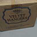 MIZGI Premium Velvet Hangers (60 Pack) Heavy Duty - Non Slip Felt Hangers - Velvet Suit Hanger White - White Coated Hooks,Space Saving Clothes Hanger