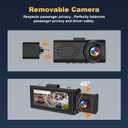 3 Channel Dash Cam Front Inside Rear, Uber Dash Cam for Cars, 2.5K Front + 1080P Cabin & Rear, 5GHz WiFi App Control, 24H Parking Mode, IR Night Vision, G-Sensor, Loop Recording, 64GB Included