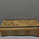 Shario White Floating Shelves - Set of 2, Wall Mounted Hanging Shelves with Golden Towel Rack, Decorative Storage Shelves for Bathroom, Kitchen, Living Room & Bedroom (White Gold, 15.7 Inches) | Hanging Shelves, for Bathroom, Kitchen, Living Room, Bedroom 