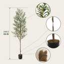 Artificial Fake Olive Tree 7FT Tall 1Pack Faux Silk Olive Tree for Home Living Room Office Decor Faux Artificial Plants Indoor Fake Potted Plants with Fruit & Free Moss