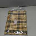 VHC Brands Cider Mill Plaid Valance, Tan & Charcoal, 16x90