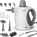 Multi-Surface Handheld Pressurized Steam Cleaner with 13 PCS Accessory Portable Steamer for Cleaning, Multipurpose Steam Cleaner for Home/Car/Bathroom/Grease/Upholstery/Floor/Grout and More (White)