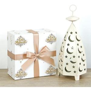 Set Of 3: WRAPLULU Eid Wrapping Paper - 4 Jumbo Sheets, 28 * 40 Inches - White Ramadan Gift Wrap with Eid Mubarak, Perfect for Islamic Eid Holiday Celebrations