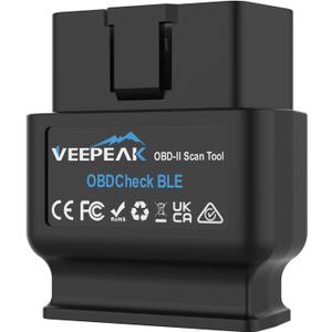 Veepeak OBDCheck BLE Bluetooth OBD II Scanner Car Check Engine Light Code Reader, Auto Dual Mode Bluetooth Diagnostic Scan Tool for iOS & Android