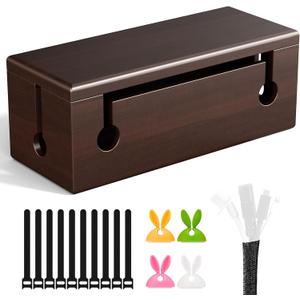 Large Cable Management Box - Stylish Wire Organizer, Wire Concealer and Wire Management Box - Wire Management Box Tall Design for Easy AccessNO Power Strips or Chargers