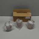 3 Pack Bathroom Cup Dispenser with Wood Stand Rural Essential Guest Bathroom Accessories for Countertop Toothbrush Holders, Mouthwash Cup Dispenser, Cotton Pad Rack, Black