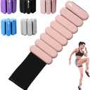 2Lbs. Wrist Ankle Weights for Women - Wearable Arm Leg Bangles Weight Set of 2(1Lb Each) Adjustable Weighted Wristbands for Home Gym Workout, Walking, Pilate, Yoga, Exercise, Barre, Strength Training