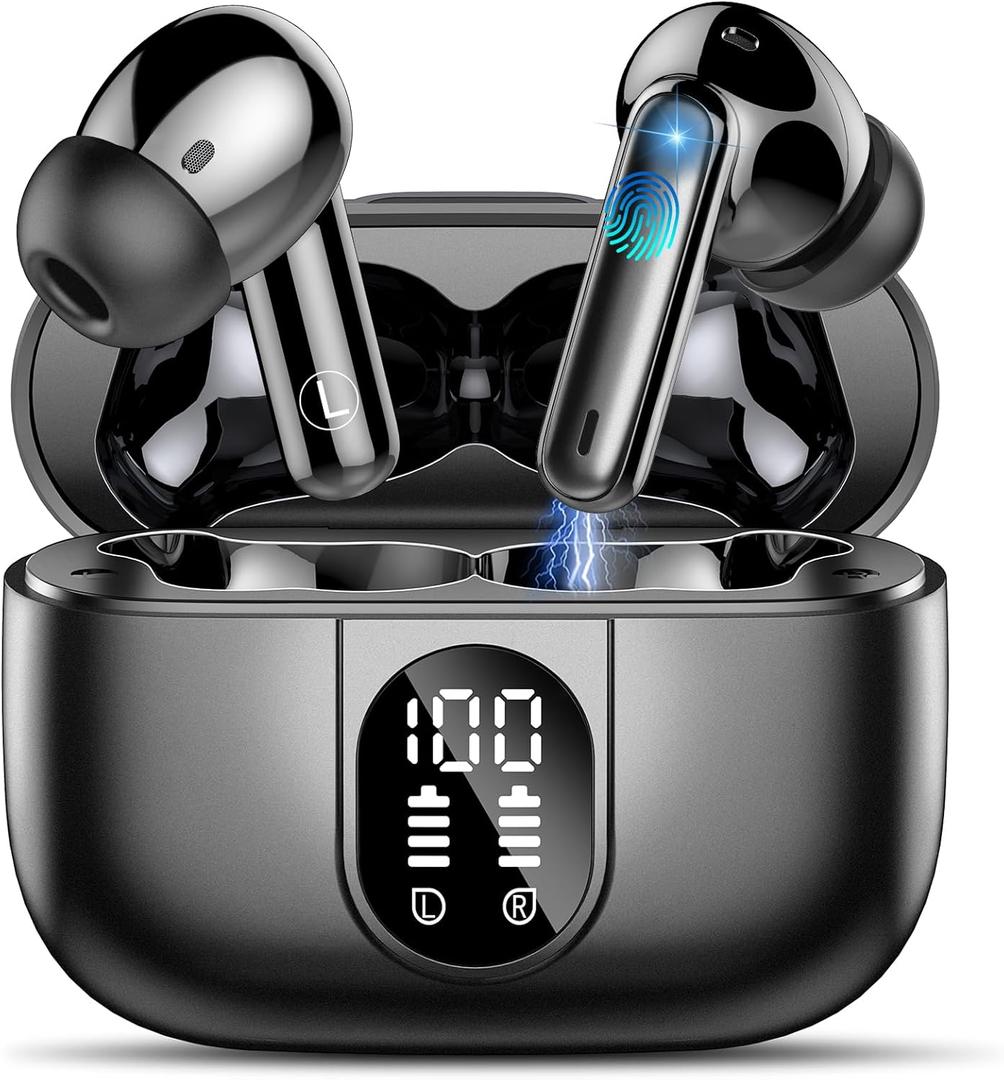 Ai Translation Earbuds Real Time, Simultaneous Interpretation Translator Earbuds with 6 Translation Modes/164 Languages, No Subscription Translatior Headphones, Carbon Black