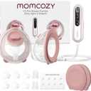 Momcozy Breast Pump BP141 Slim & Quiet,Hands-Free & Lightweight Pump with Upgraded Flange, High Efficient Electric Pump, 3 Modes|9 Levels, Hot Pink