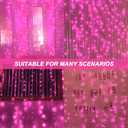 Curtain Lights, Pink Room Decor 8 Modes LED String Lights for Garden, Teen Girls' Room, Party, Window, Wall and Valentines Day Decor