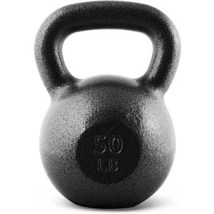 CAP Barbell Cast Iron Kettlebell - Coated Options, Singles and Sets, Multiple Weight Choices (50 lb)