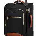 LOVEVOOK Carry On Luggage 22x14x9 Airline Approved, 20 Inch Softside Suitcases with Wheels, Lightweight Spinner Carry on Suitcase with TSA Lock, Water-Resistant Large Capacity Luggage for Travel