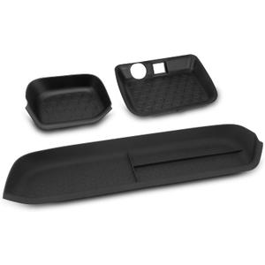 PIFOOG Center Console Storage Organizer Tray Fit for Toyota RAV4 2025 2024 2023 2022 2021 2020 2019 Car Passenger Glove Box Storage Mat Driver Central Insert Trays Interior Accessories Black 3PCS