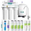 APEC Water Systems ROES-PH75 Essence Series Top Tier Alkaline Mineral pH+ 75 GPD 6-Stage Certified Ultra Safe Reverse Osmosis Drinking Water Filter System with Extra High Capacity Filter Set Stage 1-3 (RO Value Bundle)