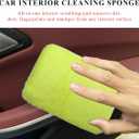 Yourkar 2 PCS Car Wash Applicator, Rectangular Microfiber Applicator Cleaning Pads for Wax Polishing, Soft Premium Microfiber Sponge for Vehicle Washing, Universal Car Accessories (Yellow)