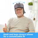 Soft Elderly Helmet,Fall Resistant Hat,Safety Helmets for Adults,Elderly Protective Safety Hat Cap Breathable Bump Cap for Indoor Outdoor Use Grey, One Size