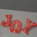 EDYCON Christmas Letter Lights Sign Table Decorations Christmas LED Light up Letters Battery Powered Letter for Home Bar Christmas Party Bedroom Tabletop Decor Gift(Joy)