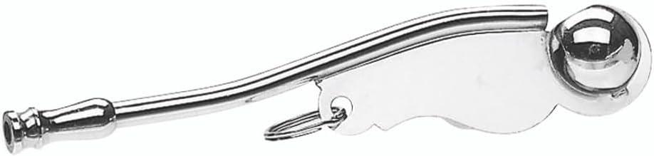 Mil-Tec Nickel-Plated Boatswain Compact Lightweight Portable Whistle for Maritime Signaling, 5 x 1 in., 0.8 oz. | Loud, Clear Signals for Communication on Ships and Boats | Emergency Deck Signaling