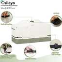 98 Inch Island Grill Cover - 600D Heavy Duty Waterproof All Weather Protection Outdoor Cover,Beige&Grayish Green
