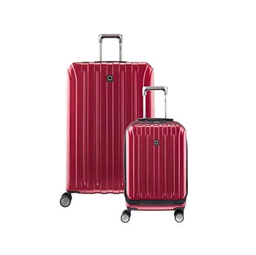 Delsey Luggage Helium Titianium 2 Piece Set (21"/29") Lightweight Suitcases (Black Cherry)
