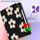 Kidcube for iPad Pro 11 Inch Case M4 2024 5th Generation - for Women Girls Cute Folio Cover with Pencil Holder Girly Kawaii Flower Floral Design Rotating Stand for iPad Pro 11'' Case 2024 M4 5th Gen