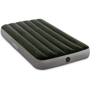 Intex 64763E Dura-Beam Standard Downy Air Mattress: Fiber-Tech  Queen Size  Built-in Foot Pump  10in Bed Height  600lb Weight Capacity
