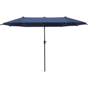 HERA'S PALACE 13 ft Rectangle Patio Umbrellas, Large Outdoor Umbrella with Crank, Powerful UV Protective, Table Umbrella Outdoor Patio for Backyard, Pool, Garden, Deck (Navy Blue)