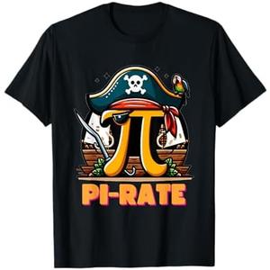 Funny 2024 Pi Day Math Teacher Pi-Rate Pi Symbol Men Women Kids T-Shirt Large