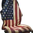 Car Seat Cover Protector Front Seats,for Gym Workout,Running,Swimming,Beach and Hiking,Waterproof Sweat Towel Bucket Seat Covers for Cars SUV Trucks (American Flag, 1Pcs)
