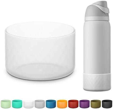 Silicone Boot for Owala Water Bottle 24 oz 32 oz 40 oz, Anti-Slip Protective Sleeve for FreeSip/Twist/Flip Stainless Steel Water Bottles Accessories Clear