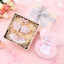 3 Pcs 17cm Doll Accessories Set Includes Car Seat Doll Clothes Outfit Clear Protective Case Hanging Display Case for Fans, Collectors