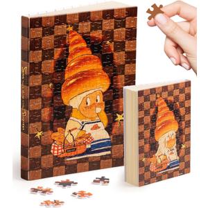 PieceRelax A5 Puzzle Journal 329 Plastic Pieces for Adults - Twinkle Twinkle - Creamy Bread - Book Cover & Notebook, Unique Puzzle Gift, Jigsaw Artwork [YA1060]