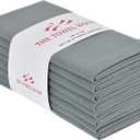 Cotton Premium Dinner Napkins – Mitered Corners, Highly Absorbent and Soft – Perfect for Weddings, Events and Dining – 18x18 Inches, Pack of 8, Grey