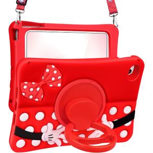 Cute Case for iPad mini 5 2019/Mini 4 2015 - Silicone 3D Design for Girls Women Teens Girly Kawaii Funny Cartoon Soft Stand for iPad 5th/4th Generation Case 7.9 inch with Lanyard