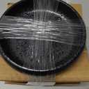Uaral Japanese Plates Serving Dishes,Salad Bowl Set,Dessert Plate,Appetizer Plate Set of 4,5.5 inch(Black Speckled)
