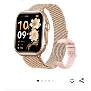 Smart Watch for Android/iPhone, 5ATM Fitness Watches for Women with 110+ Sports Modes, Bluetooth Calls/Messages/App Notifications, Health Monitor Blood Pressure/Heart Rate/SpO2/Sleep, Gifts for Women