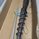 No Dig Ground Screw Anchor - Black U Shaped Post Stake for 4x4 Wood Posts, Includes Lag Bolts & 27" Rebar, for Mailbox Posts and Fence Posts Anchor, 1 Pack