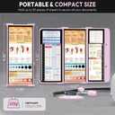 Nursing Clipboard Foldable, Foldable Clip Board w/Nursing Edition Medical Charts,3 Layers Aluminum, Nurse Note w/Low Profile Clip&Pen Clip for Students, Nurses and Doctors, Baby Pink