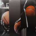 KAWAHONE -3 Piece Basketball Art Prints: Black and White Wall Art, Antique View, Gym Room Decoration, Boys Gift