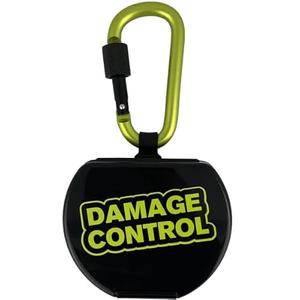 Damage Control Mouth Guard Case with Carabiner Clip – Heavy Duty Ventilated Shell, Easy Open, Attachable Storage for Lip Guards & Sports Mouthpieces – Black