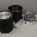 Purewell 3-Stage 0.01m Ultra-Filtration Gravity Water Filter System, NSF/ANSI 42&372 Certification, 304 Stainless Steel Countertop System with 2 Filters and Stand, Reduce 99% Chlorine, 2.25G, PW-OB (Black)