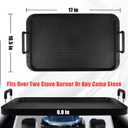 Flat Top Grill - Non-Stick Stovetop Griddle, Aluminum, Dishwasher Safe