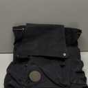 RERI Casual Canvas Backpack, Canvas Leather Backpack, Hiking Daypacks, Unisex Shoulder Backpack,Vintage Canvas Genuine Leather Travel School Bag, Black, L, Daypack Backpacks