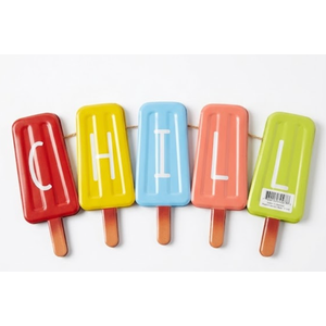 CHILL popsicle decor Pack of 4