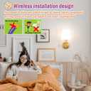 HITOO Crystal Battery Operated Wall Sconce with 2 Lights,10000mAh Gold LED Rechargeable Wall Light with Remote, Dimmable Wireless Wall Lamps for Living Room, Bedroom,Hallway(E26 Bulbs Included)