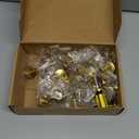 Ravinte 30 Pack Solid Knobs Kitchen Cabinet Round Pulls Dresser Handles Gold Cupboard Hardware Brushed Brass Door Drawer Knobs