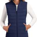 MAGCOMSEN Women's Puffer Vest Lightweight Stand Collar Zip 4 Pockets Puffy Vests Sleeveless Quilted Padded Outerwear
2XL, Navy