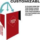 3 Ring Binder, Professional Angle D Ring Binder 5 Inch, Presentation Folder for Standard Pages 8.5 x 11 with Pockets, Crystal Clear View White (1 Pack)