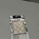 for iPhone 7P/8P Case 5.5 Inch, Trendy Checkered Aesthetic Cute Girly Design for Women & Girls, Checkerboard Pattern Phone Case, Slim Fit Silicone Protective Cover, Beige and White