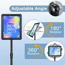 JEAWIWI 1Pcs 8.5 x 11 Inches Sign Holder Stand - Adjustable Rotatable Snap-Open Pedestal Frame for Indoor & Outdoor Displays